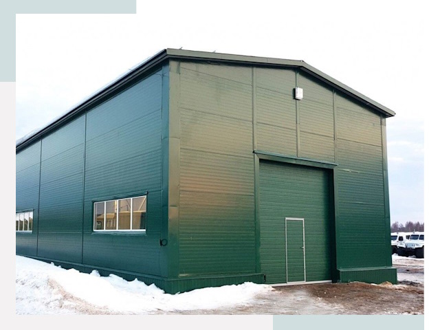 Двускатные ангары в Кургане