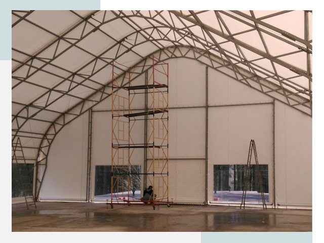 Шатровые ангары в Кургане