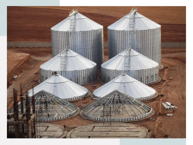 Строительство зерновых силосов в Кургане