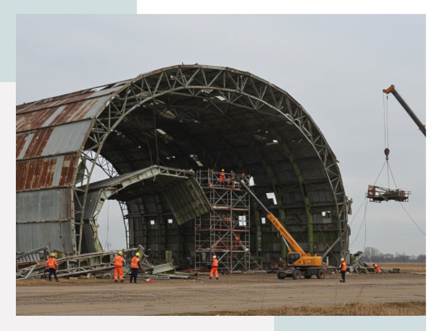 Демонтаж ангаров в Кургане